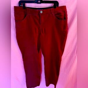 Red dress pants